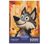 Rompecabezas De 1000 Piezas para Adultos Playful Wolf Illustration Rompecabezas para Adultos Juegos Relajantes Análisis Y Lógica Oferta como Regalos para Toda La Familia 52x38cm/1000pcs