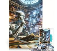 Rompecabezas de 1000 Piezas para Adultos: Poeta androide enigmático, Juegos relajantes, Entrena tu Cerebro y Tus Manos, cumpleaños y Navidad 50x75cm
