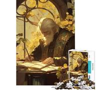 Rompecabezas de 1000 Piezas para Adultos Poeta escribiendo un Poema Un Reto para completar Decoración para el hogar Juegos Divertidos Apto para Mayores de 14 años (38x26cm)