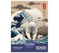 Rompecabezas De 1000 Piezas para Adultos Polar Bear Great Wave Rompecabezas para Adultos Juegos Divertidos Pero Divertidos Y Humorísticos Desafiantes De Completar 70x50cm/1000pcs