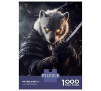 Rompecabezas De 1000 Piezas para Adultos Polar Bear Warrior Samurai Animal Rompecabezas para Adultos: Análisis Práctico del Juego Y Lógica, Toda La Familia 38x26cm/1000pcs