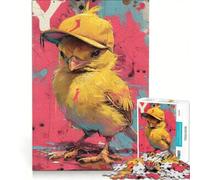 Rompecabezas de 1000 Piezas para Adultos Pollito Amarillo Juego práctico Entrena tu Cerebro y Tus Manos Cada Pieza es única 50x75cm