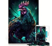 Rompecabezas de 1000 Piezas para Adultos Pollo Adorable,Juego de Corte sin Costuras,Juguete para Resolver Problemas,Juego Casual,Escena navideña,Arte (38x26cm)