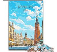 Rompecabezas de 1000 Piezas para Adultos, Polonia, Cracovia, Viaje, Juego Familiar, antiestrés, desafío difícil, Regalo de Amigo Secreto (50x75cm) 1000 Piezas