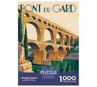 Rompecabezas De 1000 Piezas para Adultos Pont Du Gard Aqueduct Rompecabezas para Adultos Juegos Relajantes Que Mejoran La Memoria Diversión En Casa Actividades, 52x38cm/1000pcs