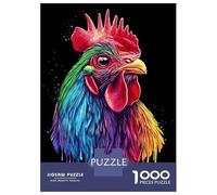 Rompecabezas De 1000 Piezas para Adultos Pop Art Rainbow Rhode Island Red Rooster Rompecabezas para Adultos Juegos Familiares para La Diversión Familiar Regalo De Cumpleaños, Regalos, 52x38cm/1000pcs