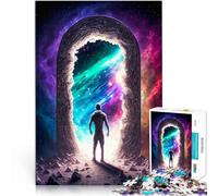 Rompecabezas de 1000 Piezas para Adultos Portal Espacial Hecho de Madera Apto para Personas Mayores de 14 años. Carrera de Velocidad de Mano Regalos de cumpleaños de Navidad tamaño:50x75cm