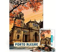 Rompecabezas de 1000 Piezas para Adultos Porto Alegre Fine Joint Fun Smart Challenge Divertido Juego Tranquilo Tiempo Regalo de Cumpleaños Afición (38x52cm)