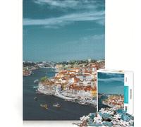 Rompecabezas de 1000 Piezas para Adultos Porto Juego Familiar relajación Intelectual colección de Artistas Bellas Artes 38x52cm