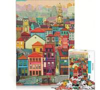 Rompecabezas de 1000 Piezas para Adultos Porto Juego práctico decoración de Pared Apto para decoración de Escritorio 50x75cm