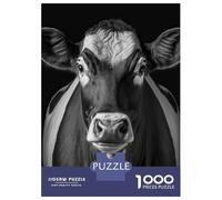 Rompecabezas De 1000 Piezas para Adultos Portrait of A Cow Rompecabezas para Adultos Juego Familiar Vacaciones En Casa Matar El Tiempo Difícil Y Desafiante 70x50cm/1000pcs