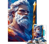 Rompecabezas de 1000 Piezas para Adultos Poseidón Arte Digital Rompecabezas para Adultos Juegos relajantes desafío difícil diversión en casa Actividades (tamaño 38x26cm)