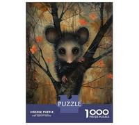Rompecabezas De 1000 Piezas para Adultos Possum in Autumn Rompecabezas para Adultos Juego Práctico Decoración De Pared Regalos para Amigos Y Familiares 52x38cm/1000pcs