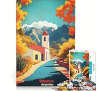 Rompecabezas de 1000 Piezas para Adultos póster artístico de Mendoza Argentina Juego práctico Carrera de Velocidad Manual con Piezas de Formas aleatorias Que encajan Perfectamente 38x26cm