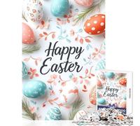 Rompecabezas de 1000 Piezas para Adultos póster de Feliz Pascua Juguete Educativo Regalo de cumpleaños Juego Imposible para Mejorar el Amor en Pareja tamaño 38x26cm