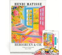 Rompecabezas de 1000 Piezas para Adultos Póster de la exposición de Henri Matisse Juego de ingenio Interesante para Reducir el estrés Cada Pieza es única 50x75cm