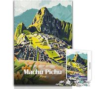 Rompecabezas de 1000 Piezas para Adultos, póster de Machu Picchu, Perú, para una Noche de Juegos y diversión Familiar, una Obra de Arte Divertida y Divertida, tamaño de Regalo: 38x52cm