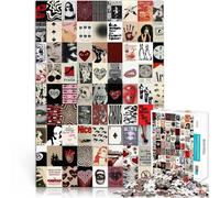 Rompecabezas de 1000 Piezas para Adultos Póster de Mosaico de Arte Retro Aprendizaje Educativo Juguetes de decoración del hogar 52x38cm