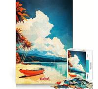 Rompecabezas de 1000 Piezas para Adultos,póster de Paisaje de Playa de Bohol,Filipinas,Juego de Bordes, Juego de ingenio,Juego de Ocio,Arte de Escena navideña 38x52cm