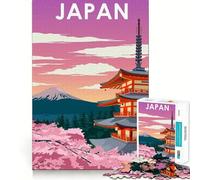 Rompecabezas de 1000 Piezas para Adultos,póster de Viaje a Japón,Rompecabezas de lógica Divertido y fácil de Usar,Juego Casual,Escena navideña (38x52cm)