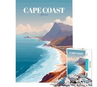 Rompecabezas de 1000 Piezas para Adultos póster de Viaje de Cape Coast Ghana para Juegos educativos desafíos Juguetes Juegos relajantes Divertidos y con Ideas de Regalos humorísticos tamaño 38x26cm