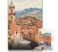 Rompecabezas de 1000 Piezas para Adultos, póster de Viaje de Cusco, Perú, Juego de desafío único, Actividades Familiares, Regalos de cumpleaños, tamaño 50x75cm