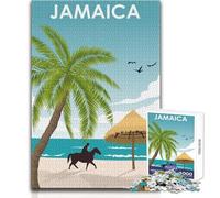 Rompecabezas de 1000 Piezas para Adultos, póster de Viaje de Jamaica, Juego Educativo Familiar, decoración Perfecta, Regalo de cumpleaños, tamaño 50x75cm