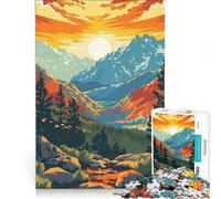 Rompecabezas de 1000 Piezas para Adultos póster de Viaje de Sierra Nevada Juegos educativos Mejora la Memoria cumpleaños y Navidad 38x52cm