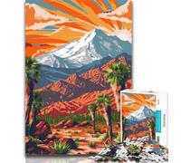 Rompecabezas de 1000 Piezas para Adultos, póster de Viaje de Sierra Nevada, para Adultos y Adolescentes, Juguetes educativos, Juegos antiestrés, Regalos geniales y Juguetes, 26x38cm