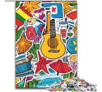 Rompecabezas de 1000 Piezas para Adultos, póster de Viaje por el Mundo, Rompecabezas de 1000 Piezas, Juego Educativo y Divertido para decoración del hogar (tamaño 26x38cm)