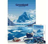 Rompecabezas de 1000 Piezas para Adultos Póster del Paisaje del Parque Nacional de Groenlandia Juego de Bordes limpios para ejercitar la Mente Diversión sin Esfuerzo Regalo Ideal para cumpleaños