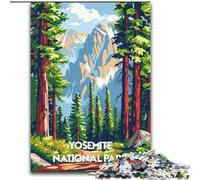 Rompecabezas de 1000 Piezas para Adultos, póster del Parque Nacional de Yosemite, Ideal para el Aprendizaje y como Regalo para Toda la Familia, 26x38cm