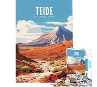 Rompecabezas de 1000 Piezas para Adultos póster del Parque Nacional del Teide Juegos relajantes Juguetes educativos y de Aprendizaje un Gran Regalo para Mujeres (tamaño 50x75cm)