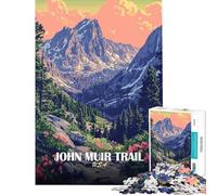Rompecabezas de 1000 Piezas para Adultos Póster del Sendero John Muir de EE UU Paisaje Juegos relajantes Juego Educativo desafío Juguete Regalos de Amigo Invisible análisis y lógica (tamaño 38x52cm)