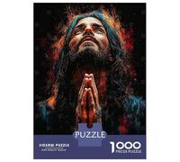 Rompecabezas De 1000 Piezas para Adultos Praying Man in Abstract Art Rompecabezas para Adolescentes Juego Práctico Desafío Difícil Regalo De Cumpleaños, Regalos, 38x26cm/1000pcs