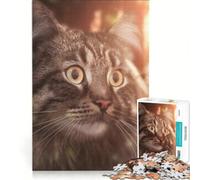Rompecabezas de 1000 Piezas para Adultos Precioso Gato Siberiano, Juego Imposible, desafiante de completar, 38x26cm