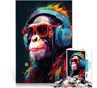 Rompecabezas de 1000 Piezas para Adultos Primate juguetón Entrena tu Cerebro y Tus Manos con Piezas de Formas aleatorias Que se entrelazan Completamente 75x50cm