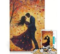 Rompecabezas de 1000 Piezas para Adultos: Primer Amor en otoño, Juego Familiar, interacción Entre Padres e Hijos, cumpleaños y Navidad 50x75cm