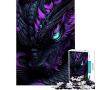 Rompecabezas de 1000 Piezas para Adultos Primer Plano del Ojo del dragón Ayuda a ejercitar el Cerebro Actividades Familiares Juegos educativos Apto para Mayores de 14 años (38x52cm)