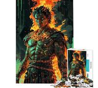 Rompecabezas de 1000 Piezas para Adultos Prometeo Ascendente Forjado en Fuego divino Juego práctico para Adultos antiestrés cumpleaños (tamaño 50x75cm)