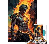 Rompecabezas de 1000 Piezas para Adultos Prometeo en Llamas (Titán de la Llama eterna) Rompecabezas para Adultos Juego Familiar patrón de Montaje desafiante para completar (tamaño 50x75cm)