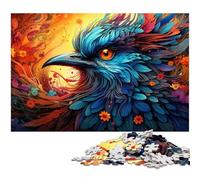 Rompecabezas de 1000 Piezas para Adultos, psicodelia Colorida de Aves sagradas, Rompecabezas Imposible para Adolescentes a Partir de 14 años, 1000 Piezas (38 x 26 cm)