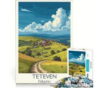 Rompecabezas de 1000 Piezas para Adultos: Pueblo de montaña de Teteven Juego práctico para ejercitar la Mente y Las Manos Cada Pieza es única 38x52cm