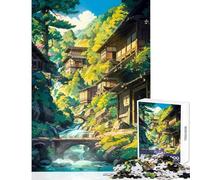 Rompecabezas de 1000 Piezas para Adultos Pueblo Olvidado Juego práctico para Mejorar la Memoria Juguete Decorativo para Pared cumpleaños (38x52cm)