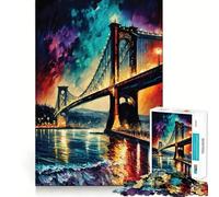 Rompecabezas de 1000 Piezas para Adultos Puente del Bósforo,Estambul,Arte de Corte preciso,Juego para ejercitar la Mente,diversión y Regalo de cumpleaños (38x52cm)