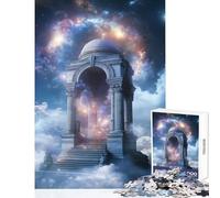 Rompecabezas de 1000 Piezas para Adultos Puerta Celestial Antigua Juguete Educativo Obra de Arte Regalo Juegos Familiares con póster a Juego y Hoja de Trivia tamaño 50x75cm