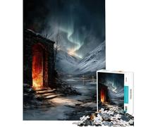 Rompecabezas de 1000 Piezas para Adultos Puerta mística a un Paisaje Invernal desafío Educativo Juguete de Montaje decoración de Pared Apto para Mayores de 14 años (50x75cm)