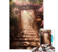 Rompecabezas de 1000 Piezas para Adultos Puerta Torii Japonesa Santuario Rompecabezas para Adultos Juego de ingenio Regalo de cumpleaños Ideal para Regalar a Toda la Familia (Tamaño 38x52cm)