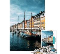 Rompecabezas de 1000 Piezas para Adultos Puerto de Nyhavn Copenhague Dinamarca Un desafío para la Inteligencia Juguetes adictivos Juegos Familiares Decoración para el hogar Un Regalo estupendo