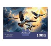 Rompecabezas De 1000 Piezas para Adultos Puffin Birds Flying in Sky Rompecabezas para Adultos Juegos Familiares Regalo De Cumpleaños Cumpleaños Y Navidad 70x50cm/1000pcs